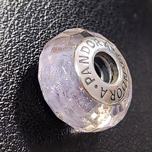 Pandora Purple Shimmer Faceted Murano Glass Charm - Picture 2 of 4